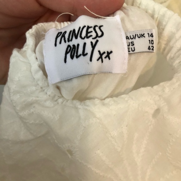 Floral white baby doll dress from Princess Polly (size 10) - Picture 3 of 5